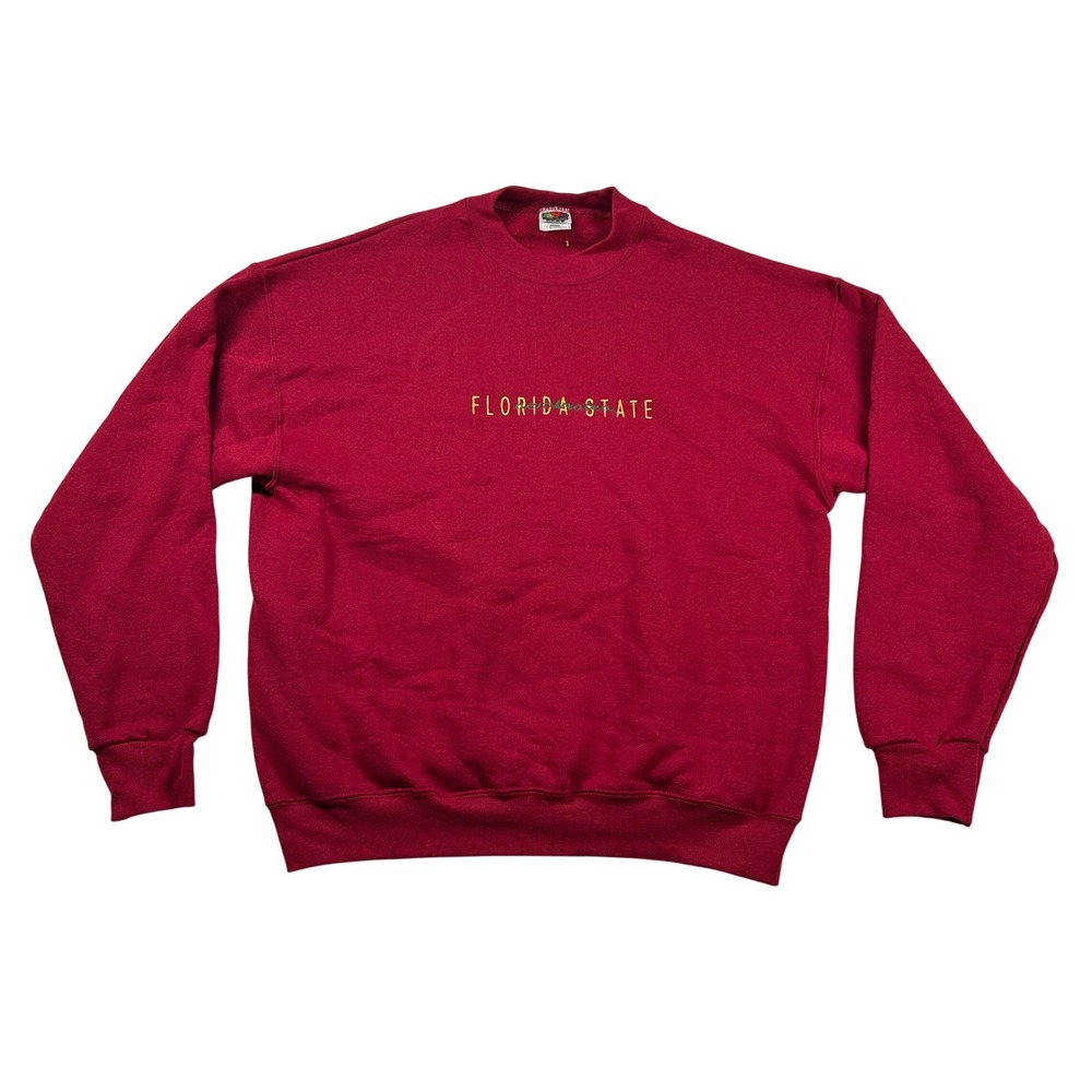 Vintage Florida State Seminoles Sweatshirt Mens L Fruit of the Loom Maroon USA